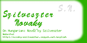 szilveszter novaky business card